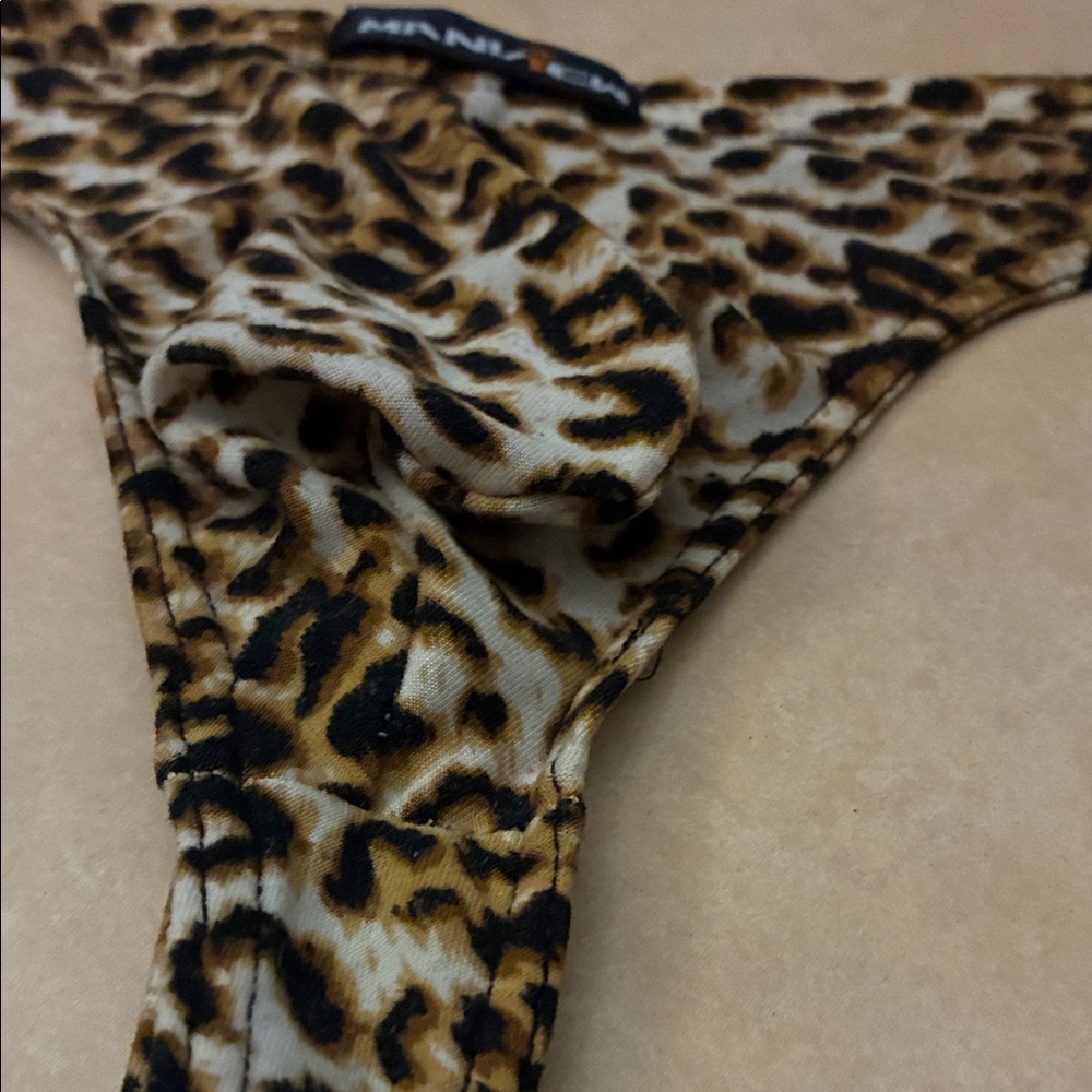 Manview mens Leopard Print Thong M - Picture 2 of 6